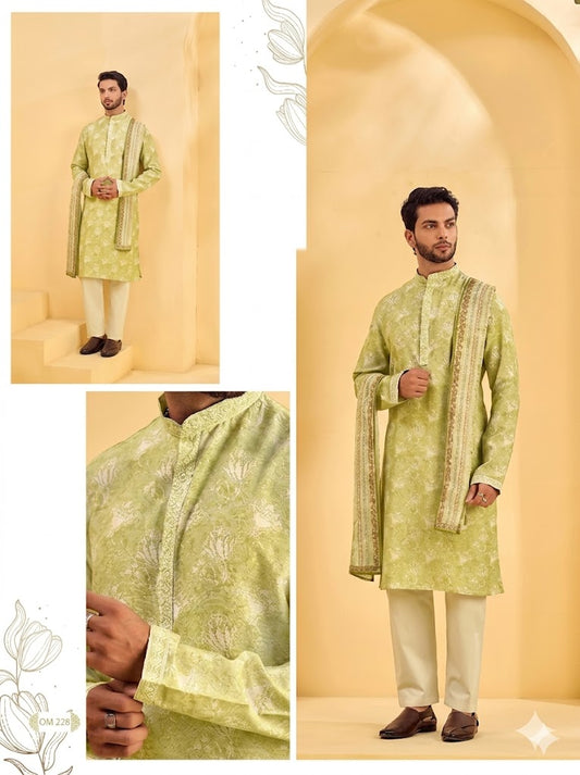 The Lime Meadow Heritage Kurta Set