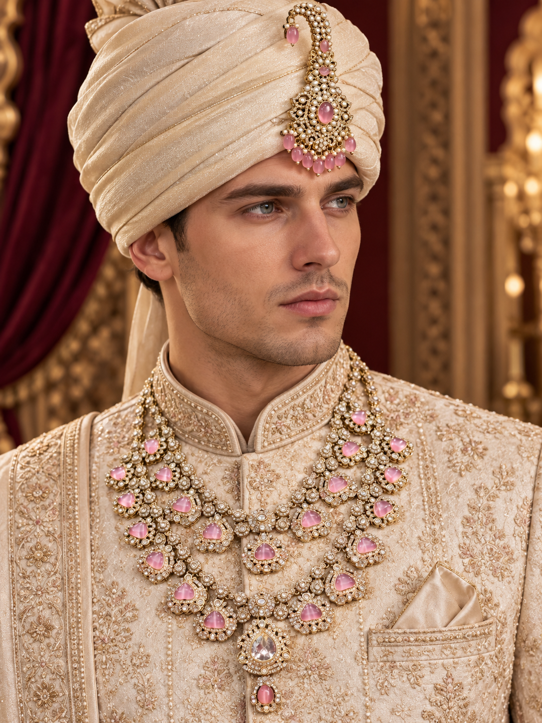 Gulab Kundan Royale Mala Set