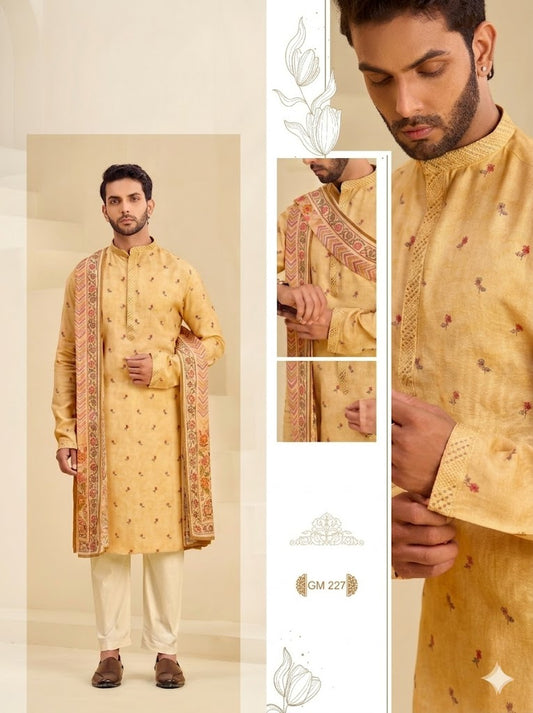 The Gilded Amber Heritage Kurta Set