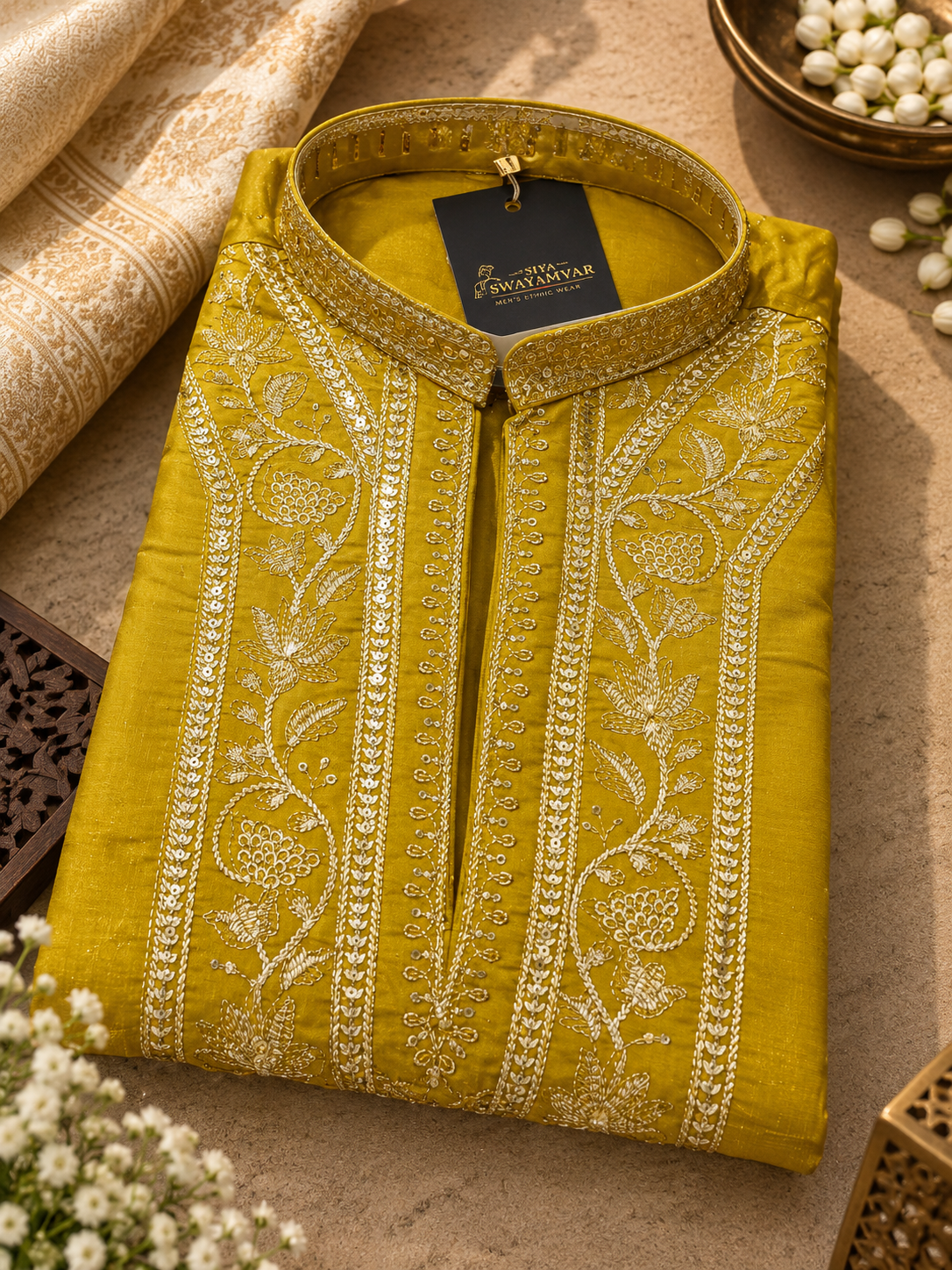 Mustard Royale – Heritage Embroidered Kurta Set