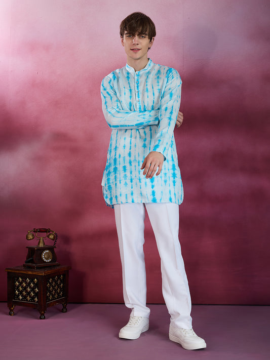 BLUE MIRAGE ARTISANAL TIE-DYE KURTA SET