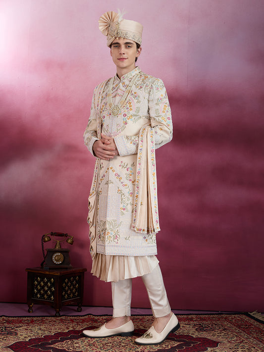 RAJA SHAHI HANDWORK SHERWANI FOR GROOM