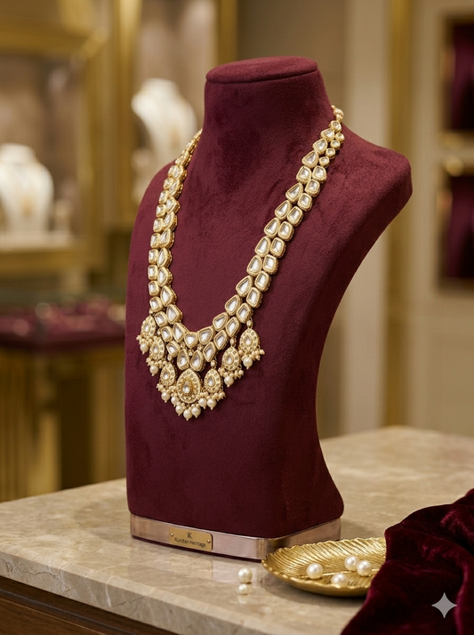 Rajsi Polki Pearl Groom Mala beige shade