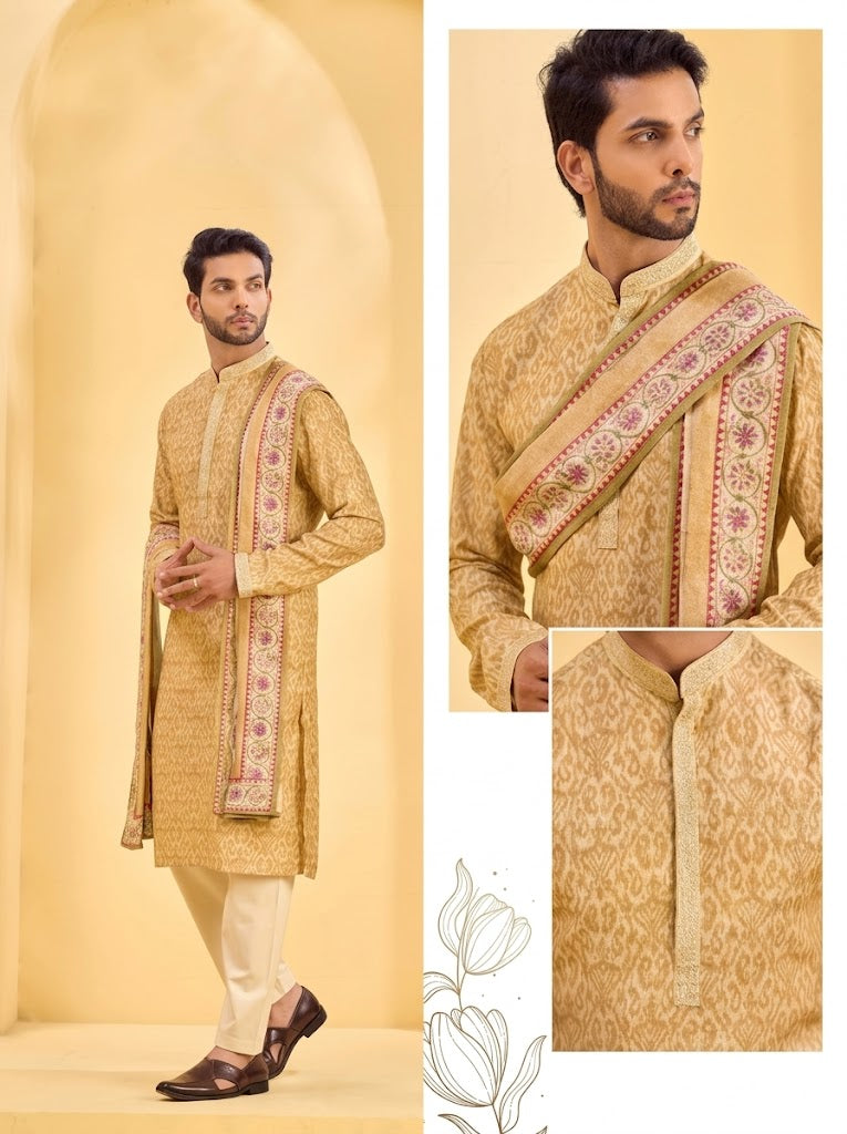 Gilded Linen: Mustard Royalty Ensemble