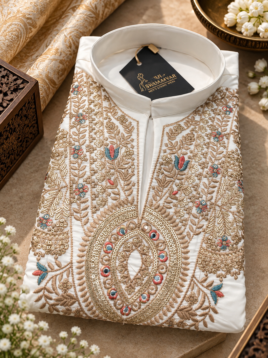 Ivory Heritage – Royal Embroidered Kurta Set