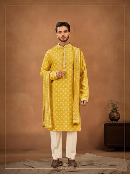 The Soleil Diamond Heritage Kurta Set