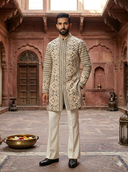 The Ivory & Onyx Heritage Achkan