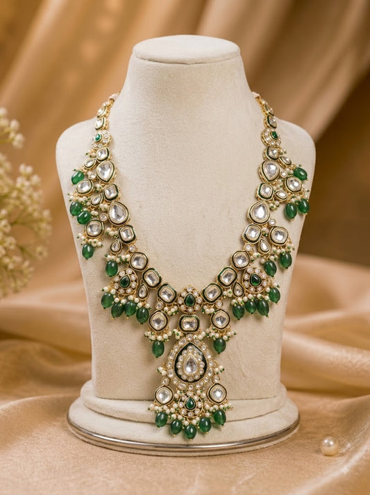 Royal Emerald Kundan Groom Mala