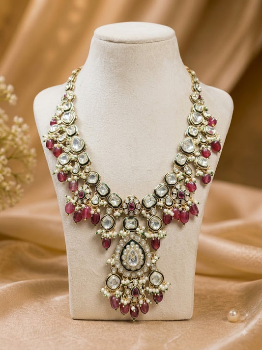 Royal Ruby Kundan Groom Mala