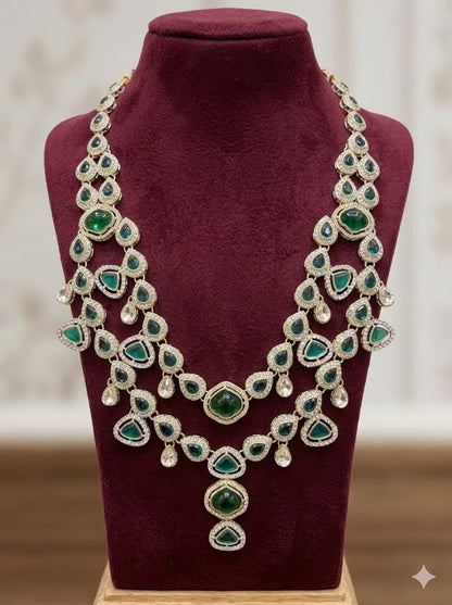 Emerald Noor Cascade Kundan Mala