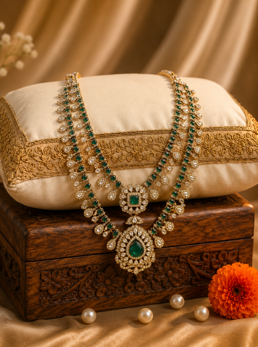 Emerald Royal Kundan Groom Mala