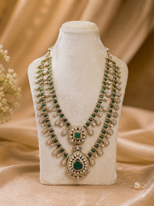 Emerald Royal Kundan Groom Mala