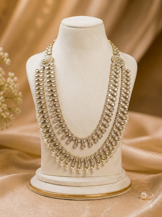Pearl Cascade Kundan Groom Mala