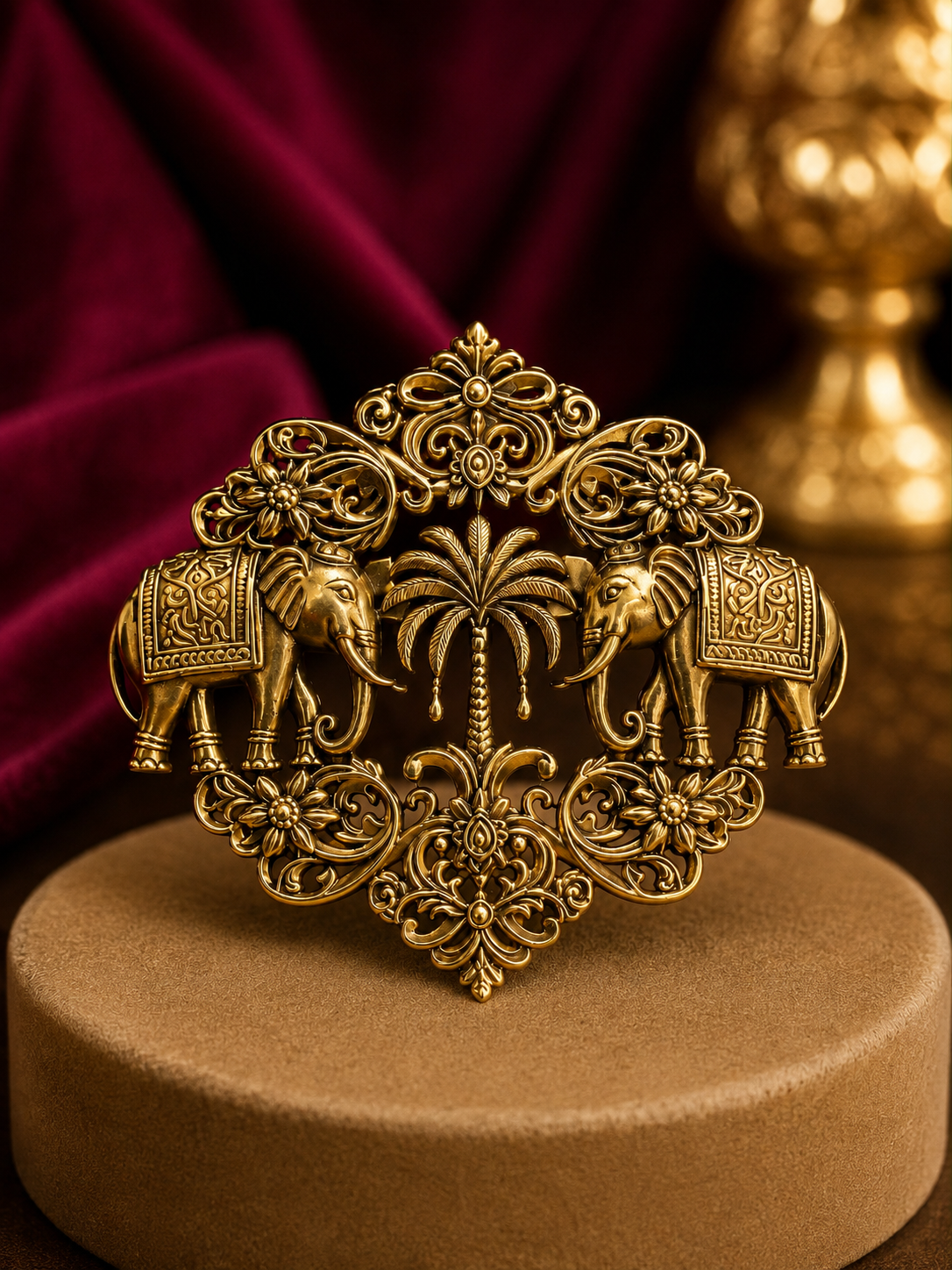 Royal Elephant Heritage Brooch & Button Set