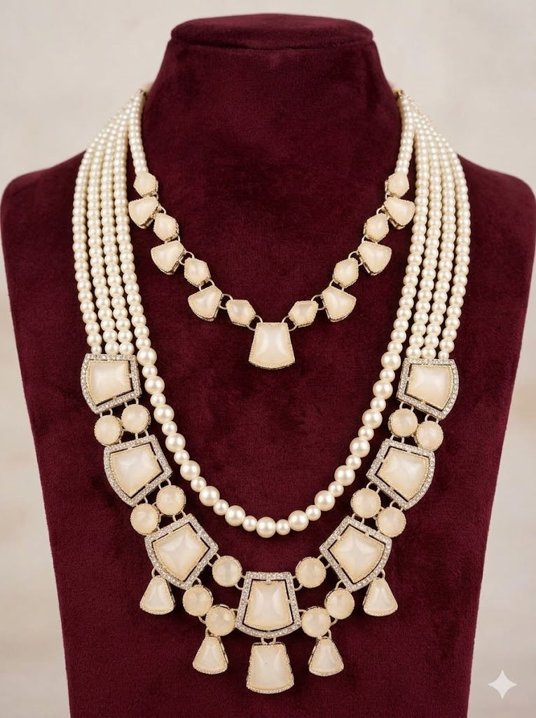 Ivory Noor Royal Twin-Layer Mala