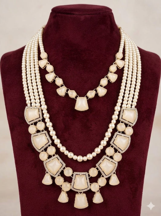 Ivory Noor Royal Twin-Layer Mala