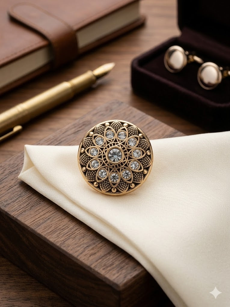 Rajvansh Heritage Button & Baraat Brooch Set