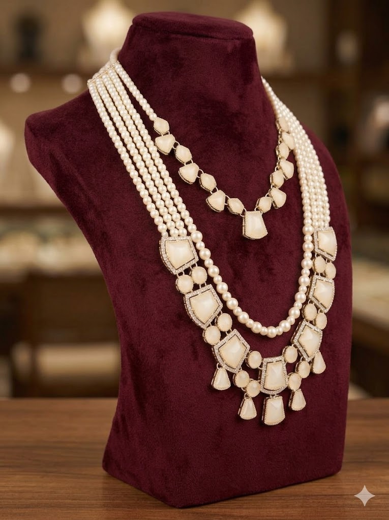 Ivory Noor Royal Twin-Layer Mala