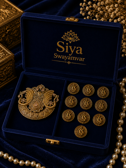 Royal Peacock Heritage Brooch & Button Set