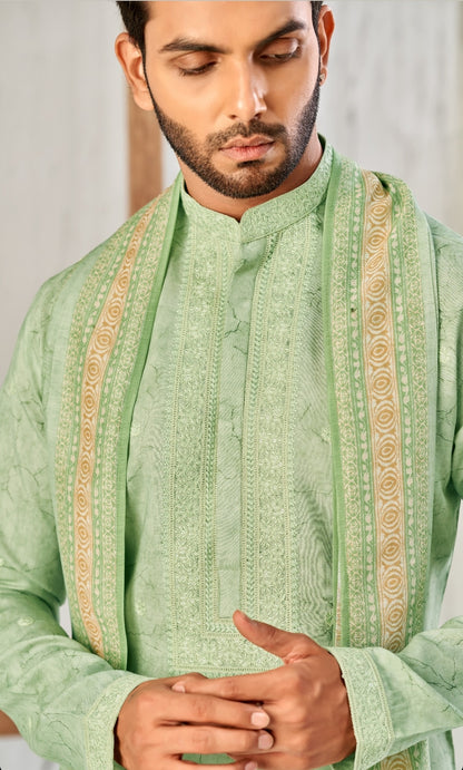 Pure linen kurta set