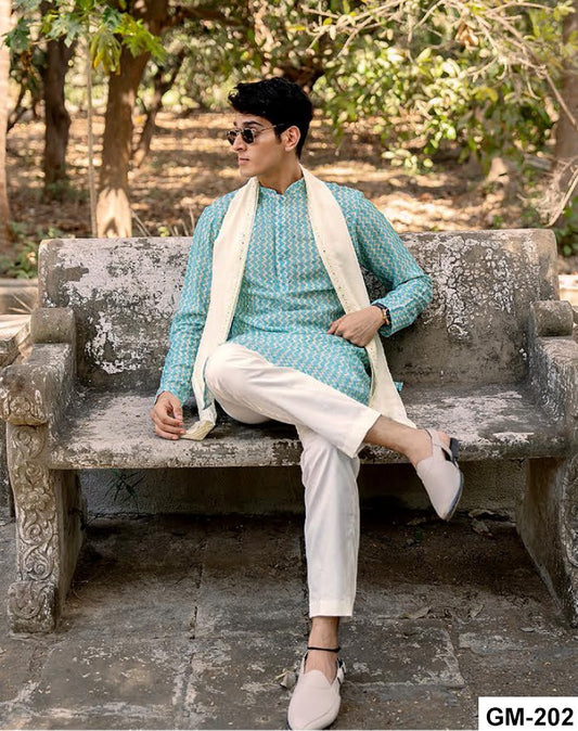 Neel Rajvansh Tussar Silk Kurta Set