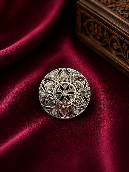 Royal Lotus Heritage Brooch & Button Set