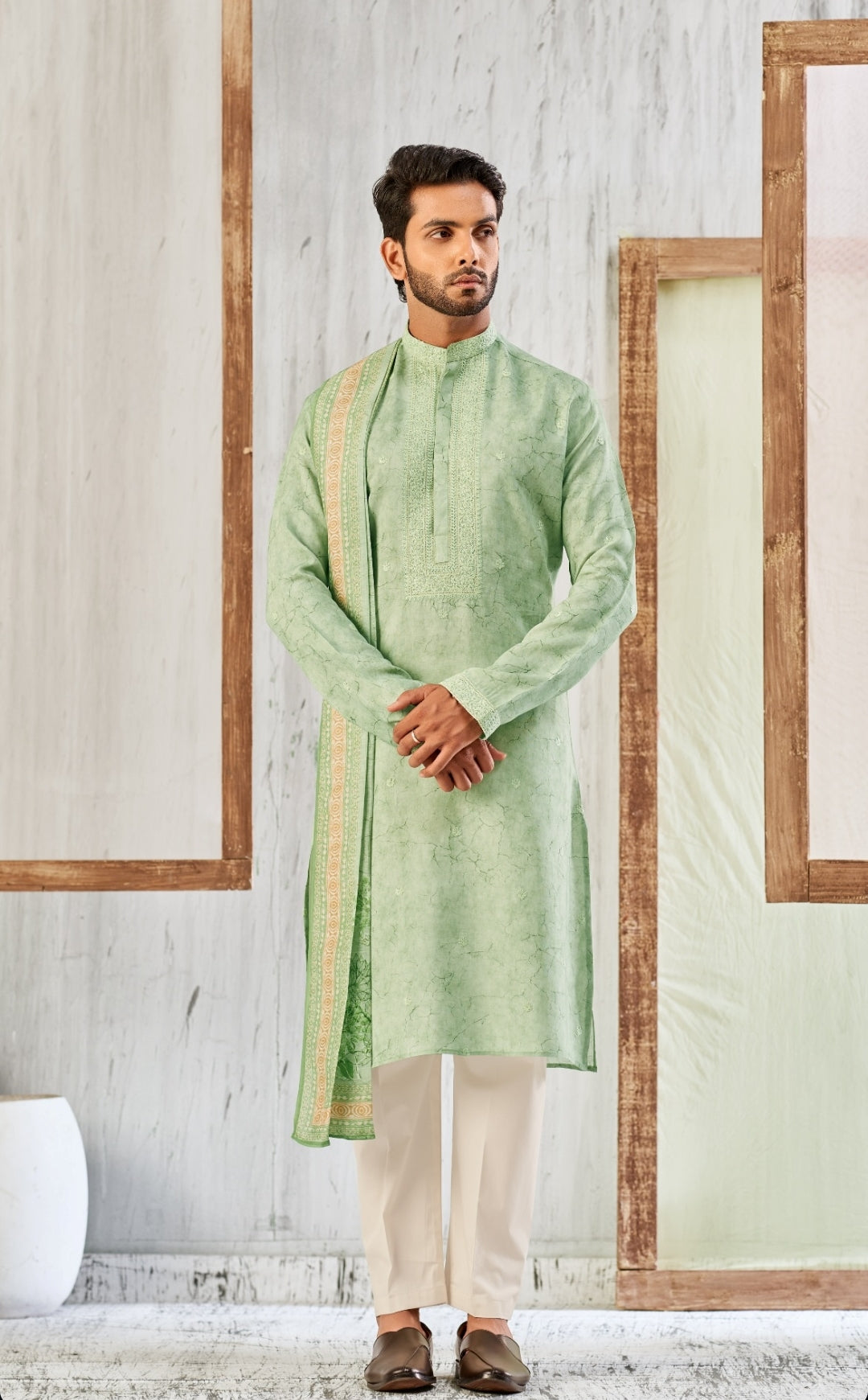 Pure linen kurta set