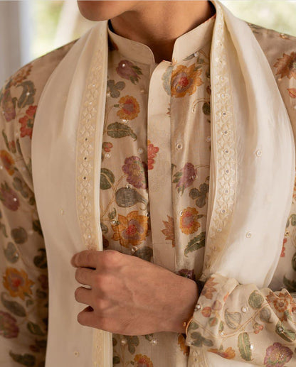 “Rajsi Gulbagh Tussar Silk Kurta Set”