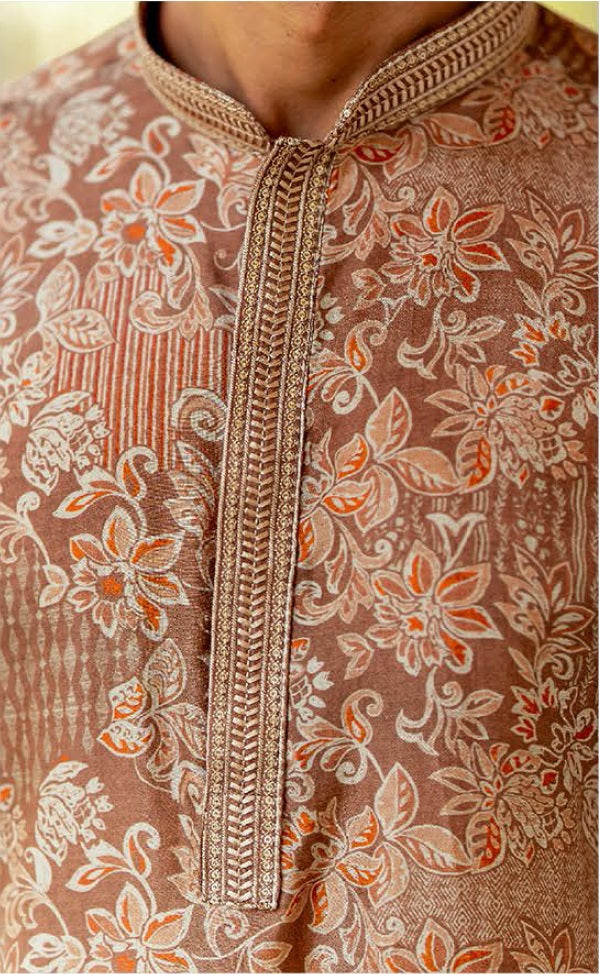 Amber Regal Linen Silk Kurta Set