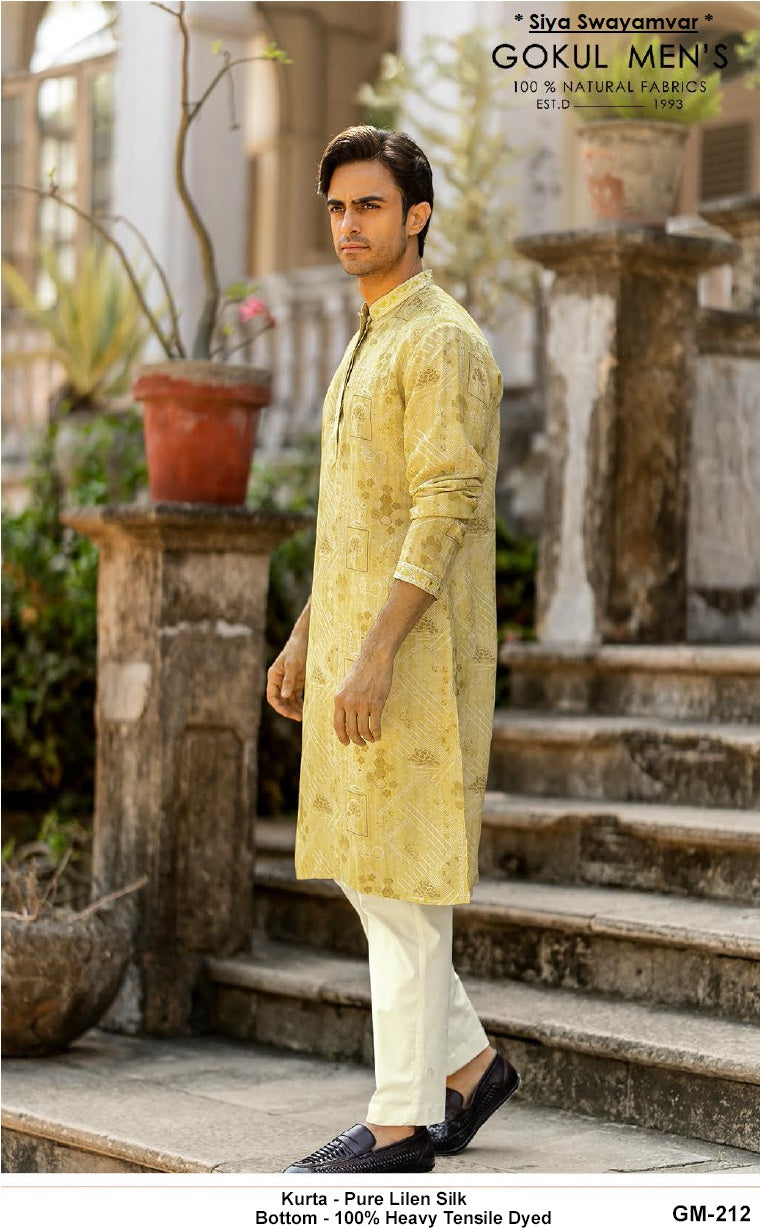 Sunlit Royale Linen Silk Kurta Set