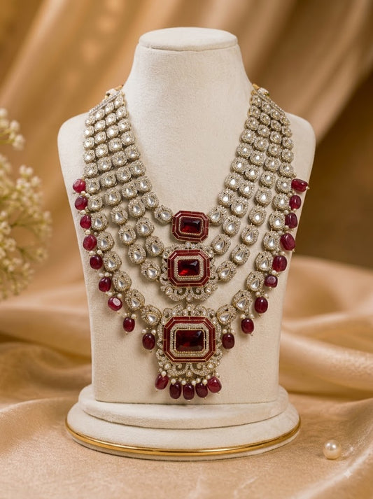 Royal Ruby Kundan Groom Mala