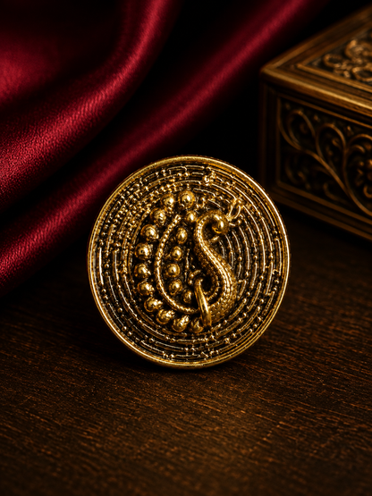 Royal Peacock Heritage Brooch & Button Set