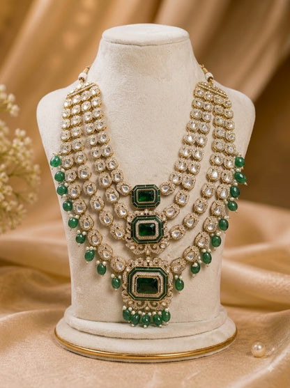 Royal Emerald Kundan Groom Mala