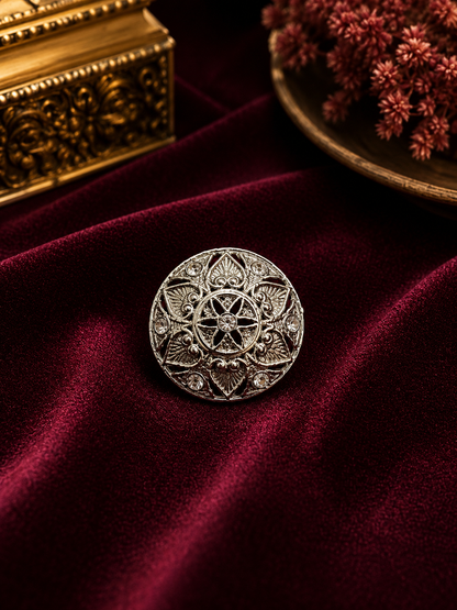 Royal Lotus Heritage Brooch & Button Set
