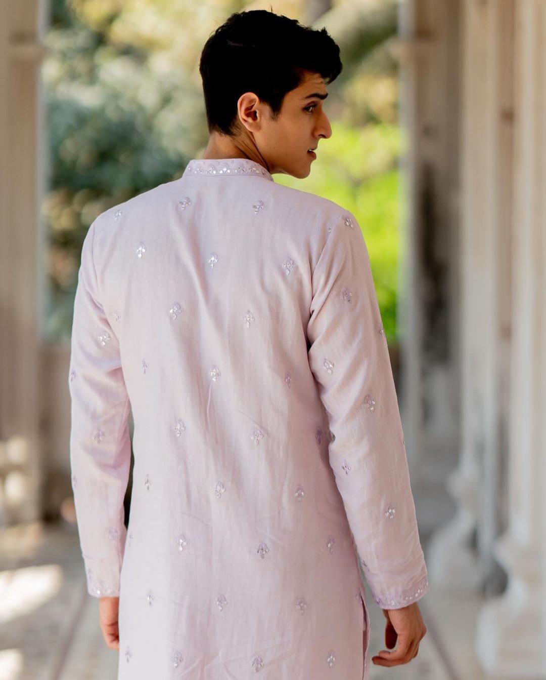 Blush Grace Linen Silk Kurta Set
