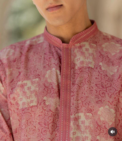 Gulraj Linen Silk Mirror Kurta Set