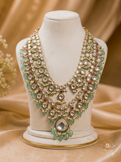 Royal Emerald Kundan Groom Mala