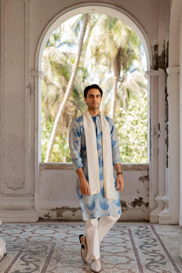 Neel Aabha Tussar Silk Mirror Kurta Set