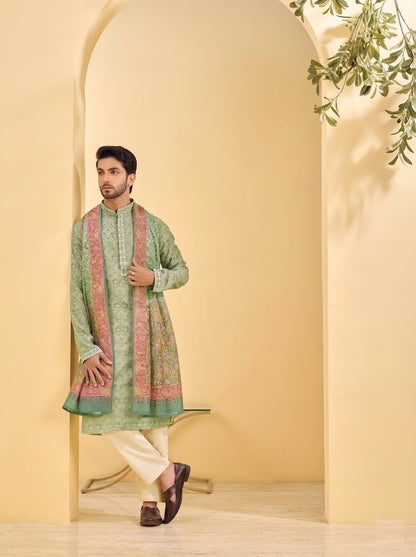 The Olive Meadow Heritage Kurta Set