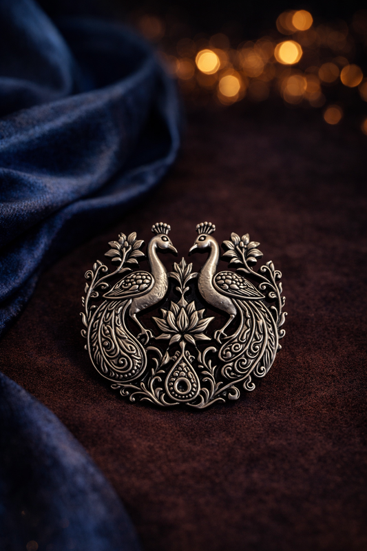 Mayur Royale Heritage Brooch & Button Set