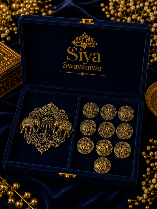 Royal Elephant Heritage Brooch & Button Set