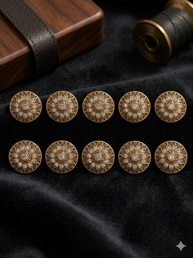 Rajvansh Heritage Button & Baraat Brooch Set