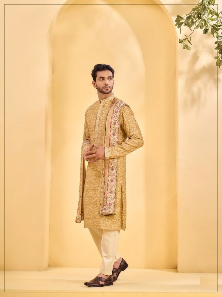 Gilded Linen: Mustard Royalty Ensemble