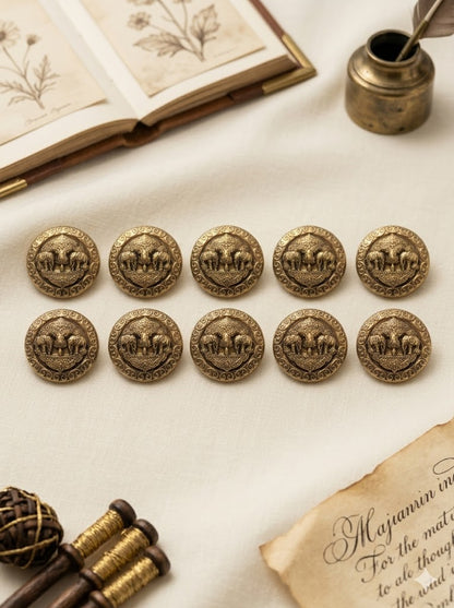 Gajraj Royal Heritage Button & Brooch Set