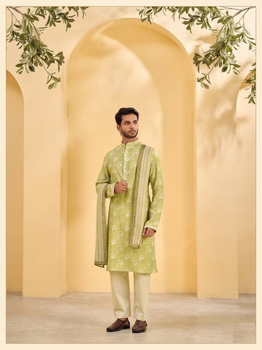 The Lime Meadow Heritage Kurta Set