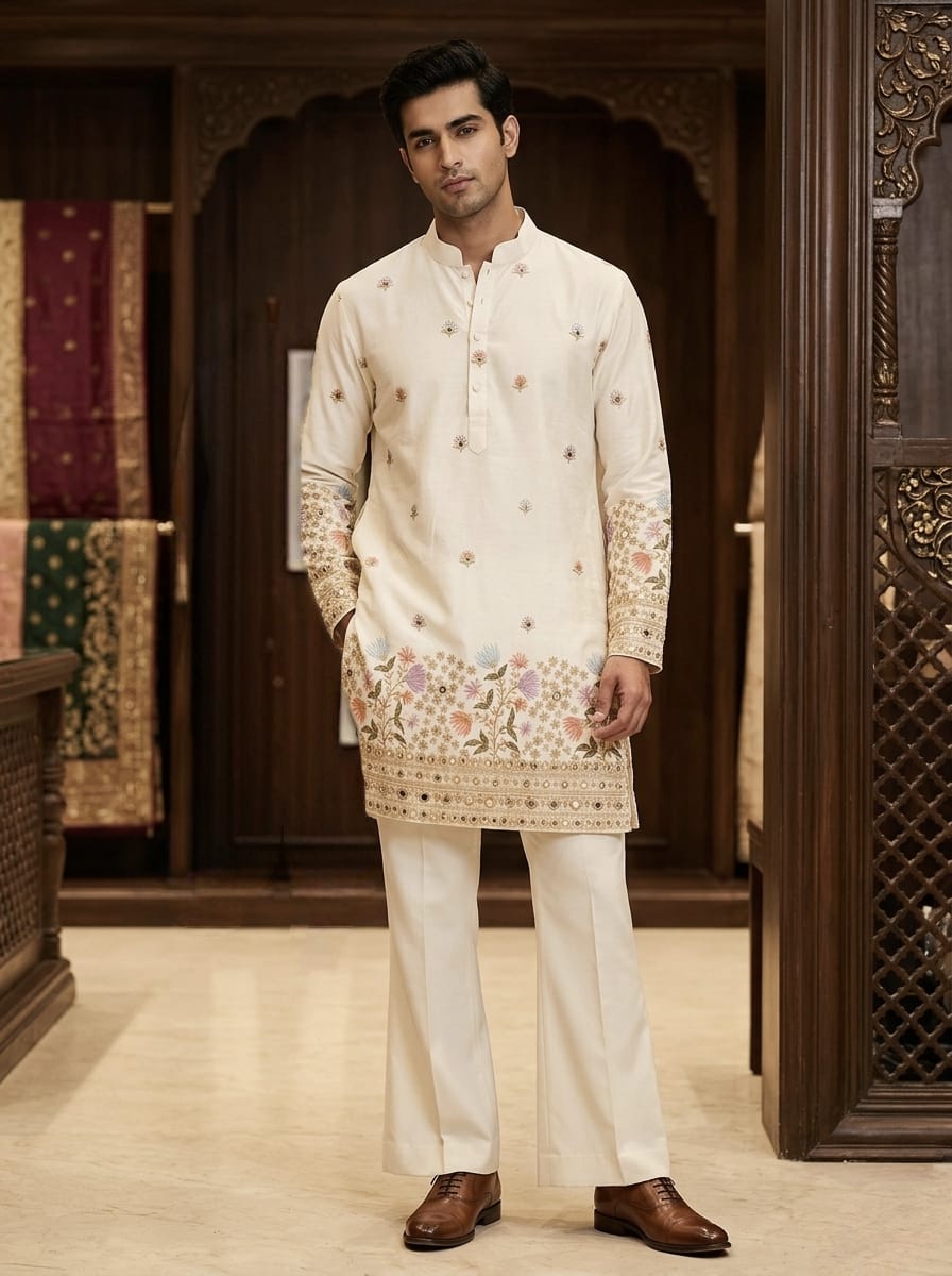 The Pastel Blossom Short Kurta Set
