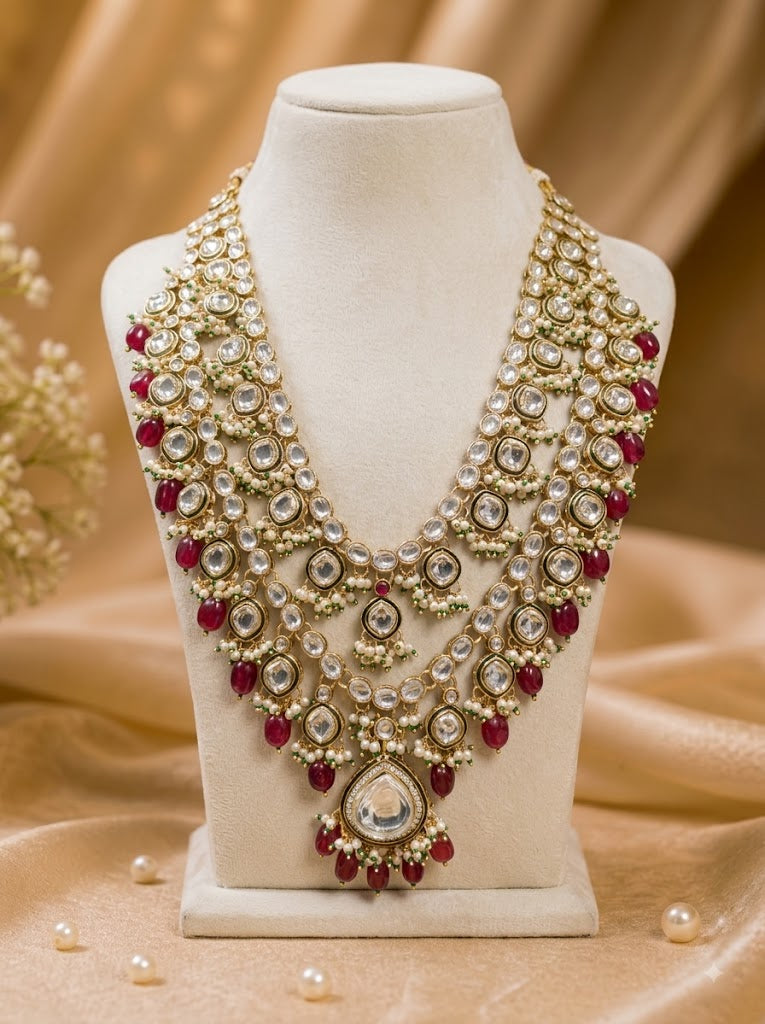 Royal Ruby Kundan Groom Mala