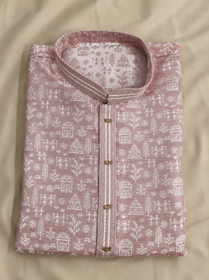Blush Heritage Printed Kurta Set