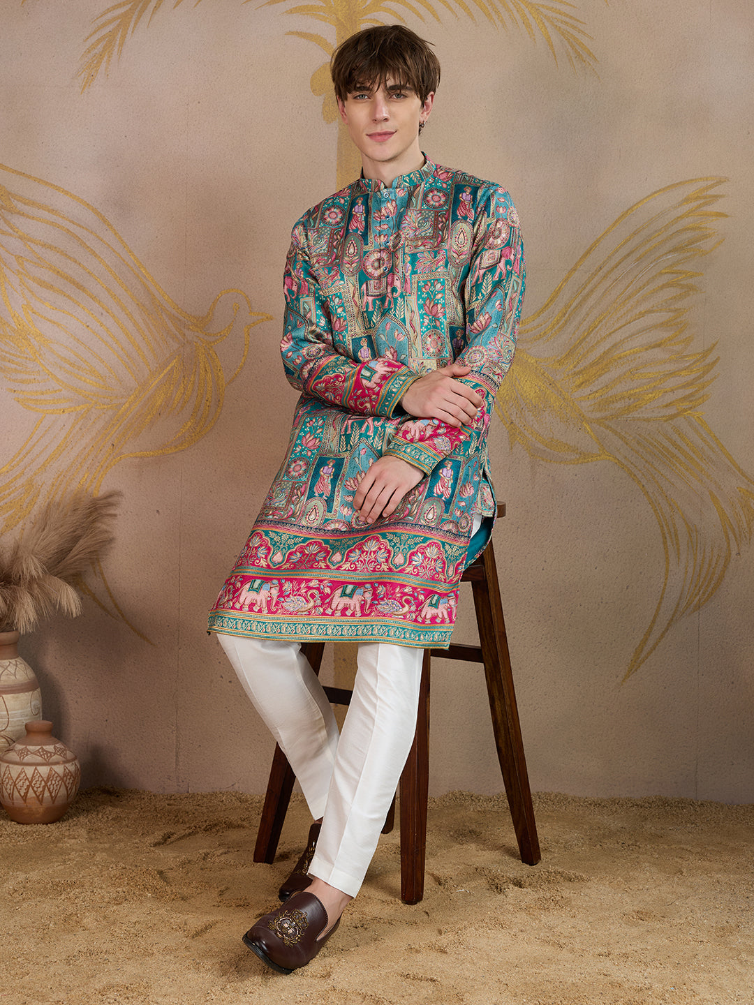 FIROZI SHAHI MANZAR JACQUARD DESIGNER KURTA SET