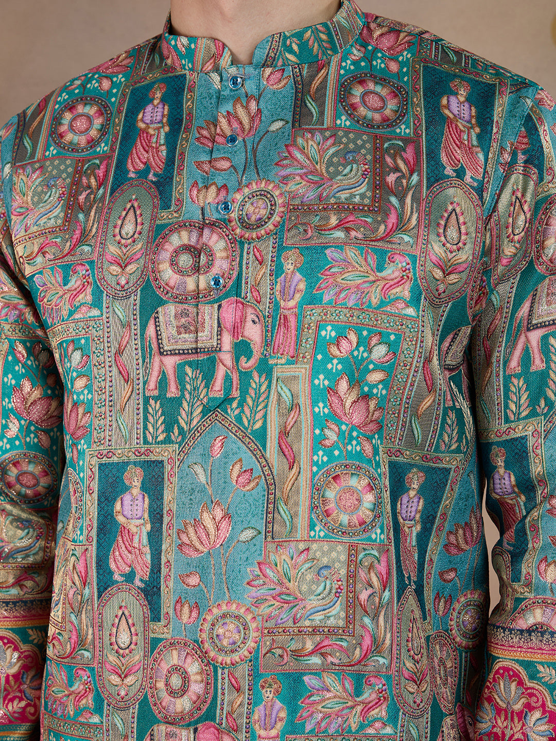 FIROZI SHAHI MANZAR JACQUARD DESIGNER KURTA SET